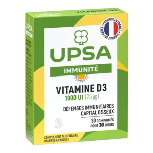 Défenses immunitaires Capital osseux UPSA Immunité Vitamine D3 Comprimés