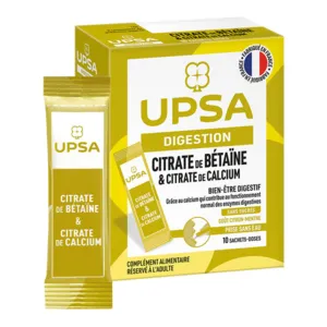UPSA complément alimentaire digestion Citrate bétaïne et calcium stick