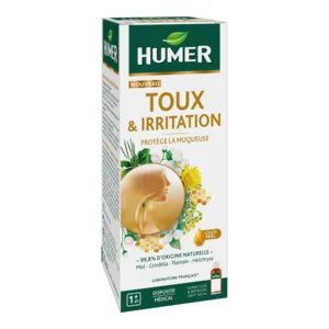 Humer sirop toux et irritation au miel
