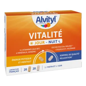 Alvityl vitalité jour nuit comprimés vitamines minéraux plantes