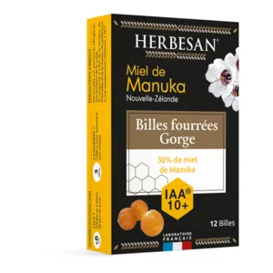 Herbesan Miel de Manuka IAA 10+ Billes fourrées