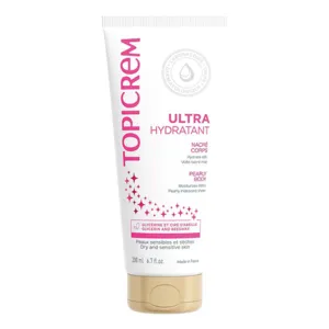 Topicrem Lait corps nacré ultra hydratant pour peaux sèches et sensibles