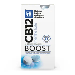 Chewing gum CB12 Boost Menthe forte pour rafraîchir l'haleine