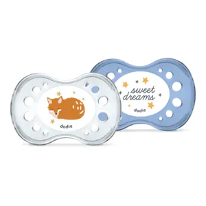 Sucettes Dodie anatomique silicone +6 mois Nuit