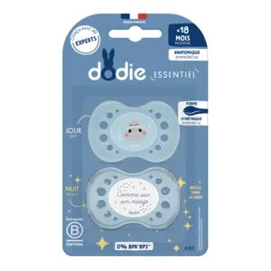 Sucette anatomique silicone +18 mois Nuit Dodie