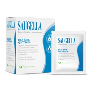 Saugella Dermoliquide Lingettes intimes nettoyantes sachets individuels