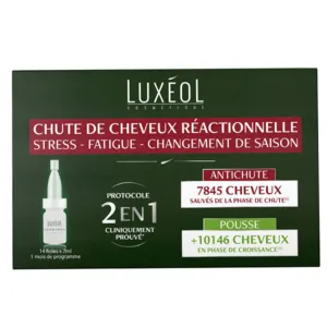 Luxéol anti chute cheveux réactionnelle 2 en 1 lotion