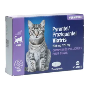 Comprimé vermifuge chat pyrantel praziquantel Viatris