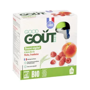 Brassé pêche framboise Good Gout Bio sans lait
