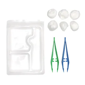 Set de pansement stérile 6 tampons + 2 pinces