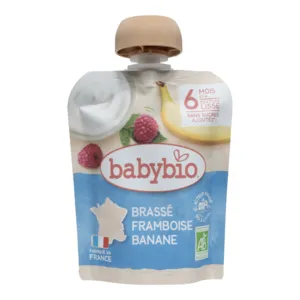 Babybio gourdes brassé framboise banane bio