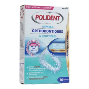 Polident Comprimés nettoyants appareils orthodontiques et gouttières