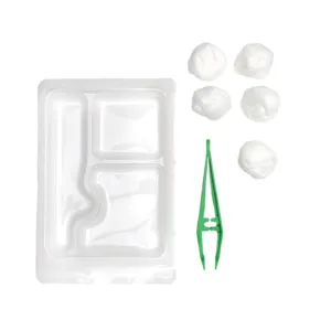 LCH Set de pansement infirmier 5 tampons + 1 pince