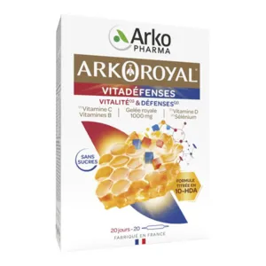 Arkoroyal Vitadefenses ampoules gelée royale