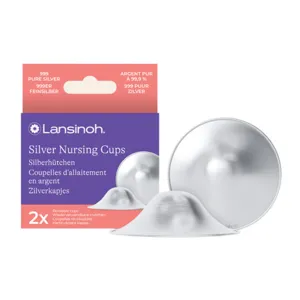 Coupelles d'allaitement Lansinoh en argent 999