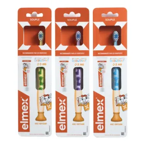 Kit Elmex pour enfant incluant brosse à dents et dentifrice