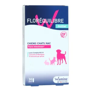 Gélules probiotiques chien, chat et NAc Floréquilibre Initial
