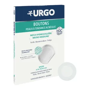 Patch boutons d'acné Urgo hydrocolloïde micro needling