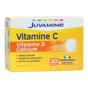 Juvamine Vitamine C et D + Calcium effervescents