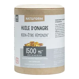 Huile d'onagre Nat & Form Capsules confort pendant les règles