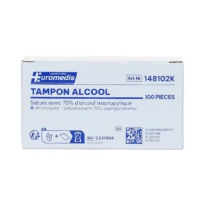 Tampon alcool 70% en sachet individuel