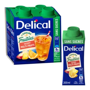 Delical boisson sans sucres fruitée dénutrition