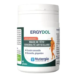 Nutergia Ergydol maux de tête et sensibilité articulaire