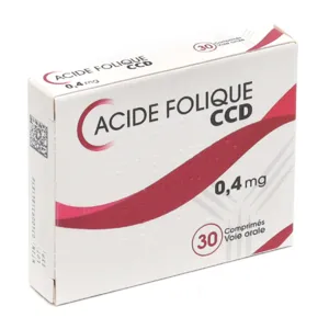 Acide folique 0.4 mg comprimés CCD