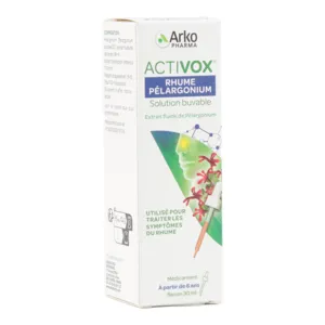 Solution buvable Activox Rhume Pélargonium