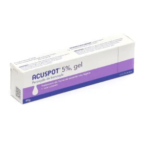 Acuspot 5 % gel peroxyde de benzoyle