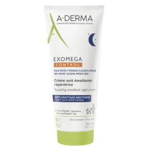 Crème émolliente réparatrice A Derma Exomega Control nuit
