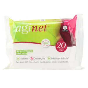 Lingettes intimes Aginet format nomade