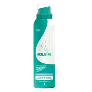Spray poudre asséchant Akileïne très forte transpiration