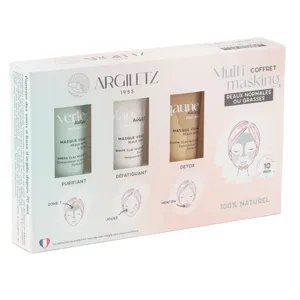 Multimasking Argiletz Trio de Masques Peaux normales ou grasses