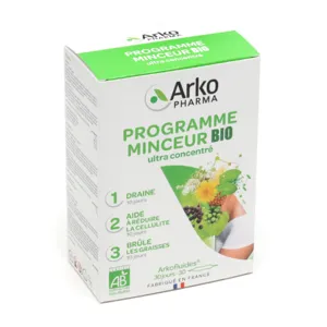 Arkofluides ampoules minceur drainant anti cellulite et brule graisse