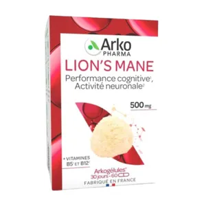 Arkogélules Lion's Mane vitamines B5 et B12 gélules