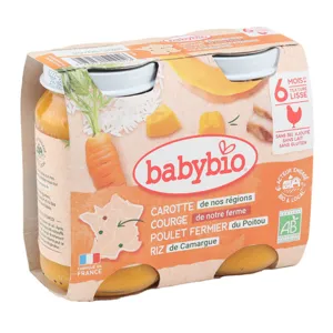 Petit pot bio bébé Légumes Poulet Riz Babybio