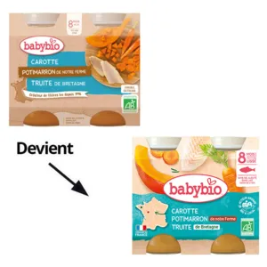Babybio Petit Pot carotte potimarron et truite bio dès 8 mois