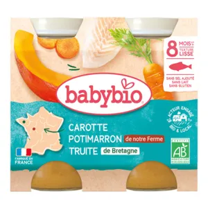Babybio Petit Pot carotte potimarron et truite bio dès 8 mois