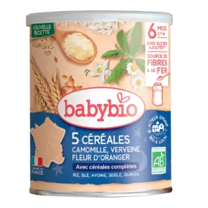 Céréales bébé Babybio verveine fleur d'oranger camomille