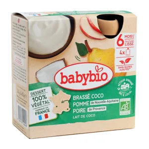 Gourdes Brassé Coco Pomme Poire bio Babybio