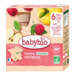 Purée de fruits Babybio Pomme Framboise bio en gourde