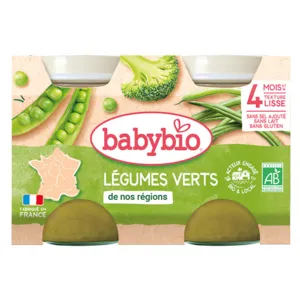 Petit pot pour bébé Babybio Légumes verts bio
