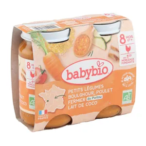 Petits pots Légumes boulghour poulet coco Babybio