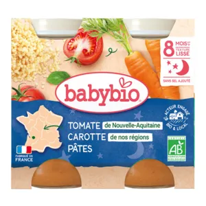 Babybio petit pot Carotte Tomate Pâtes pour le soir