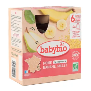 Babybio compote à boire Poire Banane Millet bio