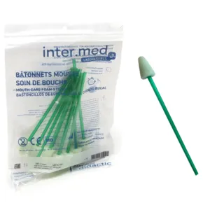 Bâtonnets pour soin de bouche menthe
