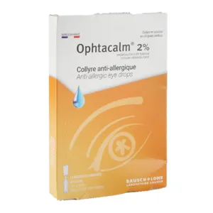 Ophtacalm 2% unidoses collyre conjonctivite allergique