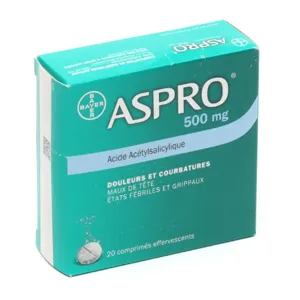 Aspro effervescent aspirine 500 mg