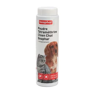 Poudre anti puces Tétraméthrine Beaphar Chien Chat